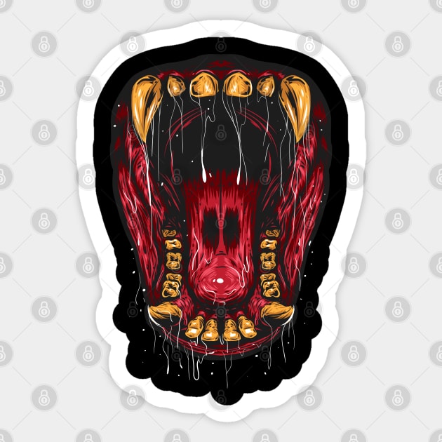 Beast Mouth Sticker by TomCage